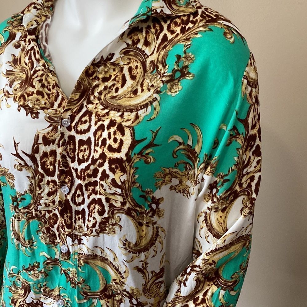 NWT Fashion Nova Bari Long Sleeve Woven Top Size - Large - Picture 7 of 13